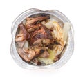 Lunch box of roasted duck with clipping path Royalty Free Stock Photo