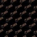 Lunch break seamless pattern isolated on black background Royalty Free Stock Photo