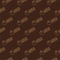 Lunch break seamless pattern isolated on color background Royalty Free Stock Photo