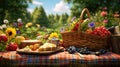 lunch picnic sandwich Royalty Free Stock Photo