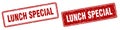Lunch special stamp set. lunch special square grunge sign Royalty Free Stock Photo