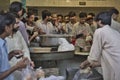 Lunch time in Lahore market when all the people come and eat from the very cheap restaurants of the locals