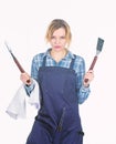 Lunch time. Picnic barbecue. food cooking recipe. Pretty girl in chef apron. Preparation and culinary. Tools for