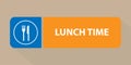 Lunch time sign Royalty Free Stock Photo