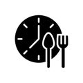 Lunchtime black glyph icon