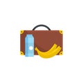 Lunchtime icon, flat style Royalty Free Stock Photo