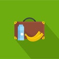 Lunchtime icon, flat style Royalty Free Stock Photo