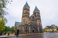 Lund - October 21, 2017: The gothic cathedral of Lund, Sweden