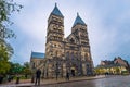 Lund - October 21, 2017: The gothic cathedral of Lund, Sweden