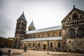 Lund - October 21, 2017: The gothic cathedral of Lund, Sweden