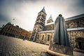 Lund - October 21, 2017: The gothic cathedral of Lund, Sweden