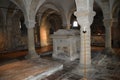 Lund, Sweden. 7 November 2018. Crypt in the Lund Cathedral.