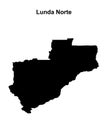 Lunda Norte outline map Royalty Free Stock Photo