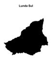 Lunda Sul outline map Royalty Free Stock Photo