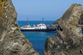 Tourists land from MS Oldenburg on Lundy Island in Devon