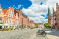 Luneburg, Germany: View of the city center with historic architecture