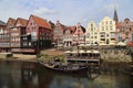 Luneburger harbor in Luneburg, Germany