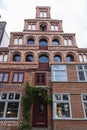 Typical crow-stepped gabled town house in Lunenburg, Germany Royalty Free Stock Photo