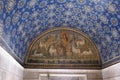 Ravenna, Italy - September 5 2009: Mausoleum of Galla Placidia, mosaic ceiling