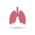 Lung anatomy icon. Medical human organ sign