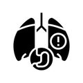 lung or breathing problems line icon vector illustration Royalty Free Stock Photo
