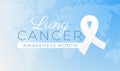 Lung Cancer Awareness Month Background Illustration Royalty Free Stock Photo