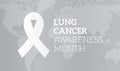 Lung Cancer Awareness Month Background Illustration Banner Royalty Free Stock Photo