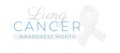 Lung Cancer Awareness Month Isolated Icon Logo Royalty Free Stock Photo