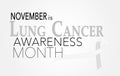 Lung cancer awareness month Royalty Free Stock Photo