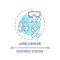 Lung cancer concept icon