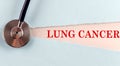 LUNG CANCER word made on torn paper, medical concept background