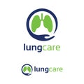 Lung care logo design template Royalty Free Stock Photo