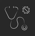 Lung check infographic icon, vector illustration