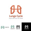 Lung Cycle Logo template for health lungs