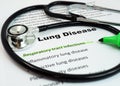 Lung Disease and Respiratory tract infections