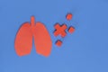 Lung health therapy medical concept . Lungs operation puzzle concept of respiratory disease, pneumonia, tuberculosis