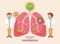 Lung infection illustration