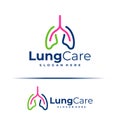 Lung logo design concept vector. Lung Care Logo Design Template. Creative Symbol. Icon Royalty Free Stock Photo