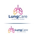 Lung logo design concept vector. Lung Care Logo Design Template. Creative Symbol. Icon Royalty Free Stock Photo