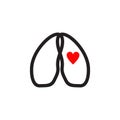 Lung logo design vector template Royalty Free Stock Photo