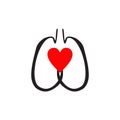 Lung logo design vector template