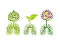 Lung logo, healthy breath concept design Royalty Free Stock Photo