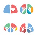 Lung logo images design