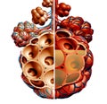 Lung Pulmonary Alveoli With Fluid Diagram