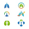 Lung Vector icon for medical design