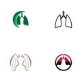 Lung Vector Illustration design Logo