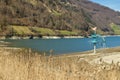 Lungerer lake near small village of Lungern in Central Switzerland Royalty Free Stock Photo