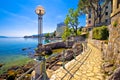 Lungomare coast famous walkway in Opatija Royalty Free Stock Photo