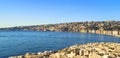 Lungomare - seashore of Napoli along the touristic harbor of Mergellina