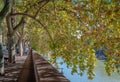 Lungotevere dei Sangallo in the aytumn. Rome, Italy.